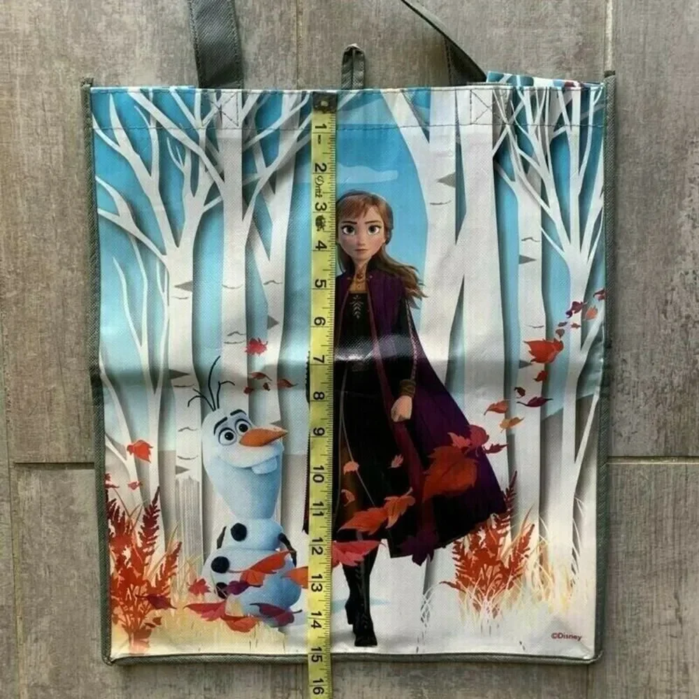 FROZEN II 2 Large Reusable TOTE Bag Anna Olaf Disney Collectible Travel NEW